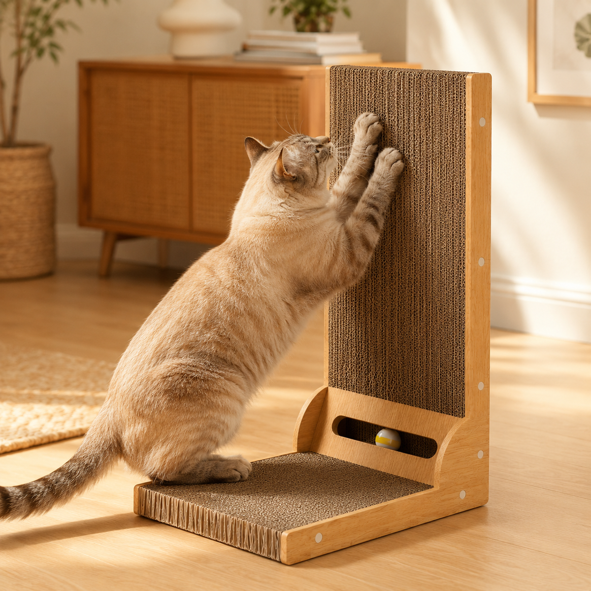 Griffoir pour Chat en Bois et Sisal