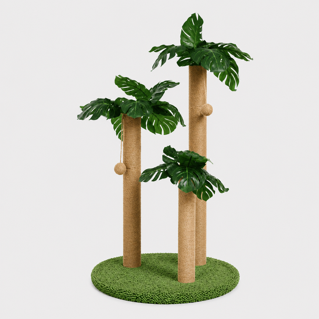Griffoir en Forme d'Arbre Vertical en Sisal pour Chat
