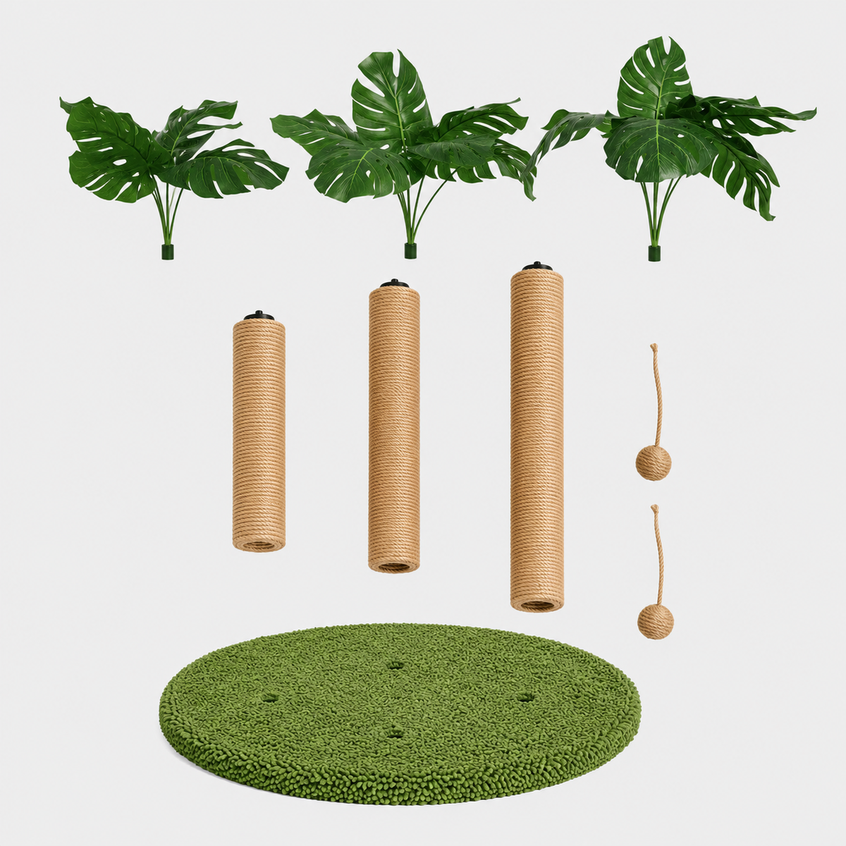 Griffoir en Forme d'Arbre Vertical en Sisal pour Chat
