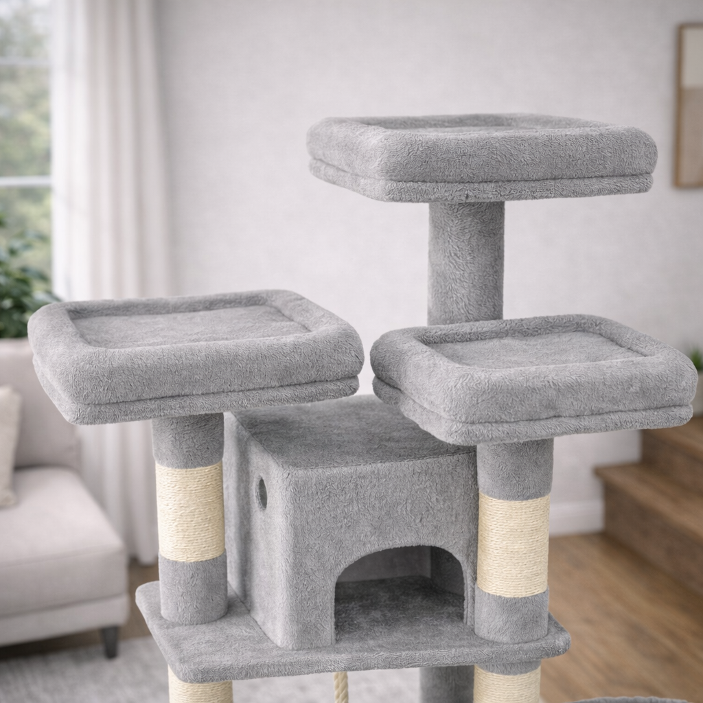 Arbre à Chat XL avec 3 Plateformes et 2 Niches