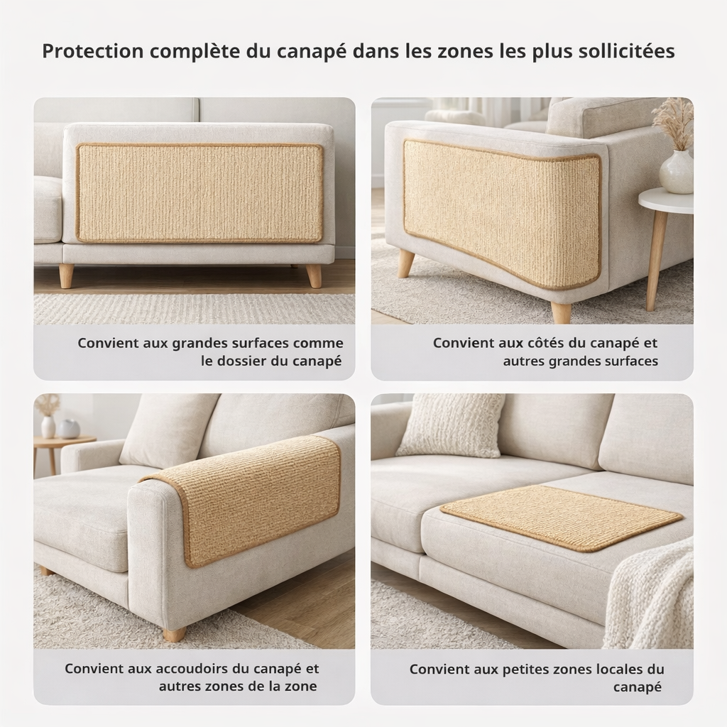 Griffoir pour Chat en Sisal Autocollant pour Canapé