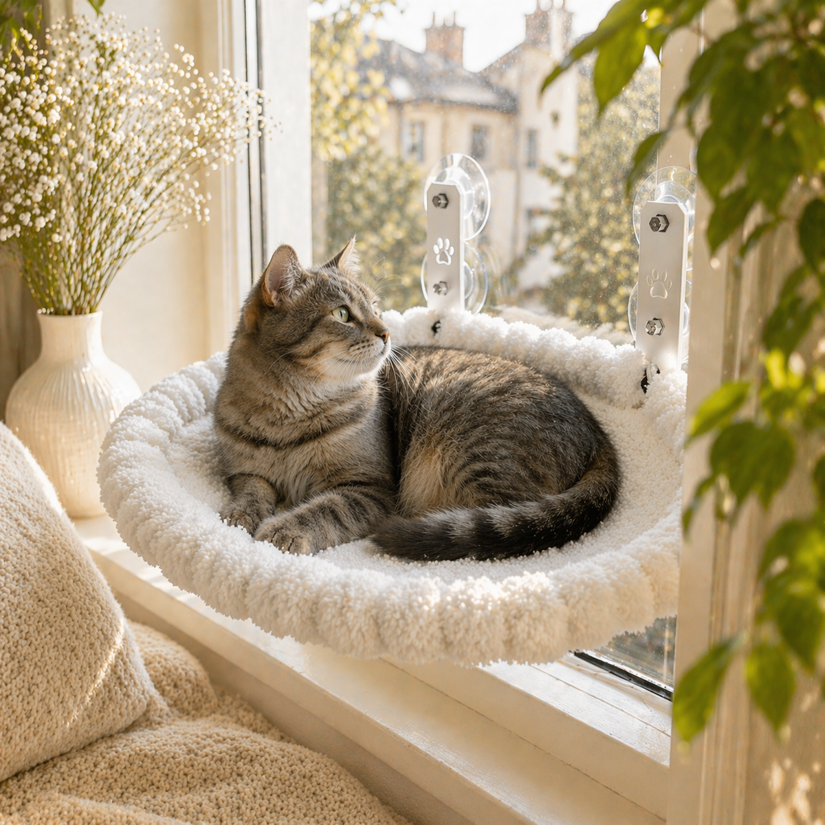 Hamac de Fenêtre pour Chat avec Ventouses