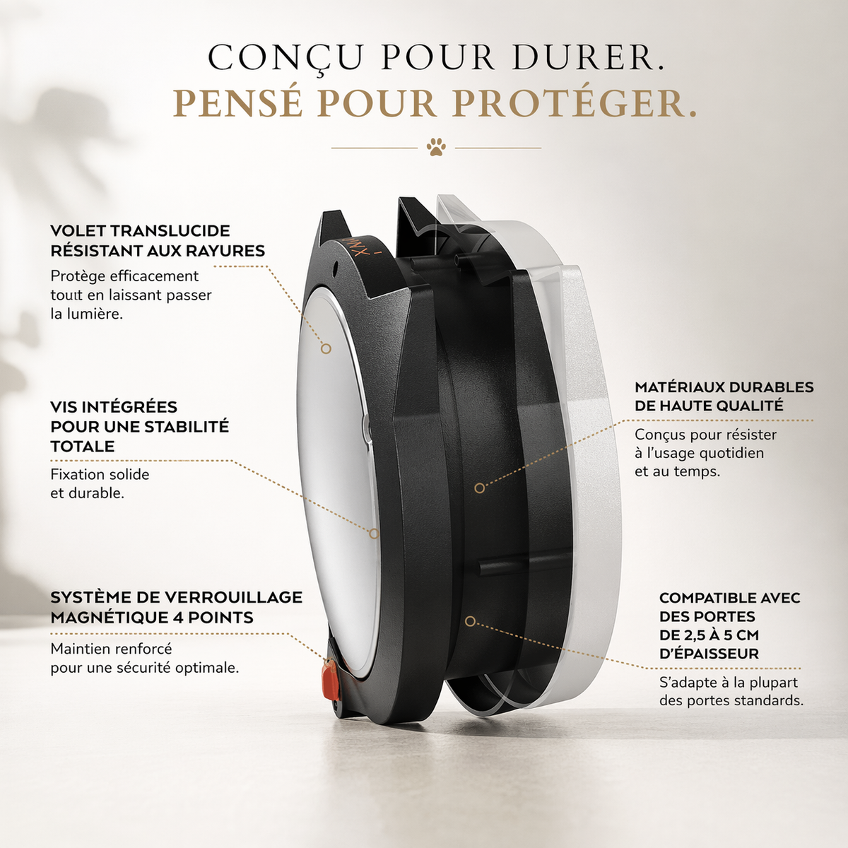 Porte d'Entrée et de Sortie pour Chat