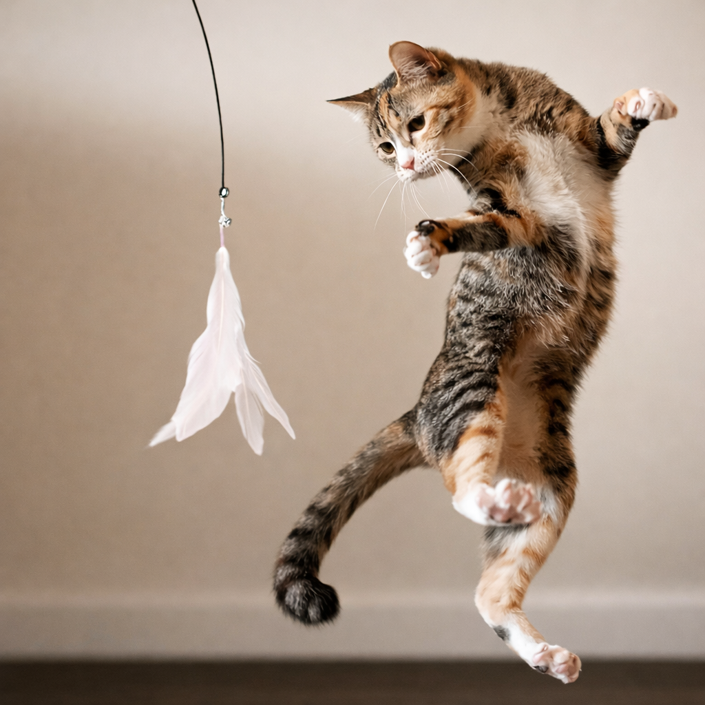 Baguette à Clochette et Plumes pour Chat