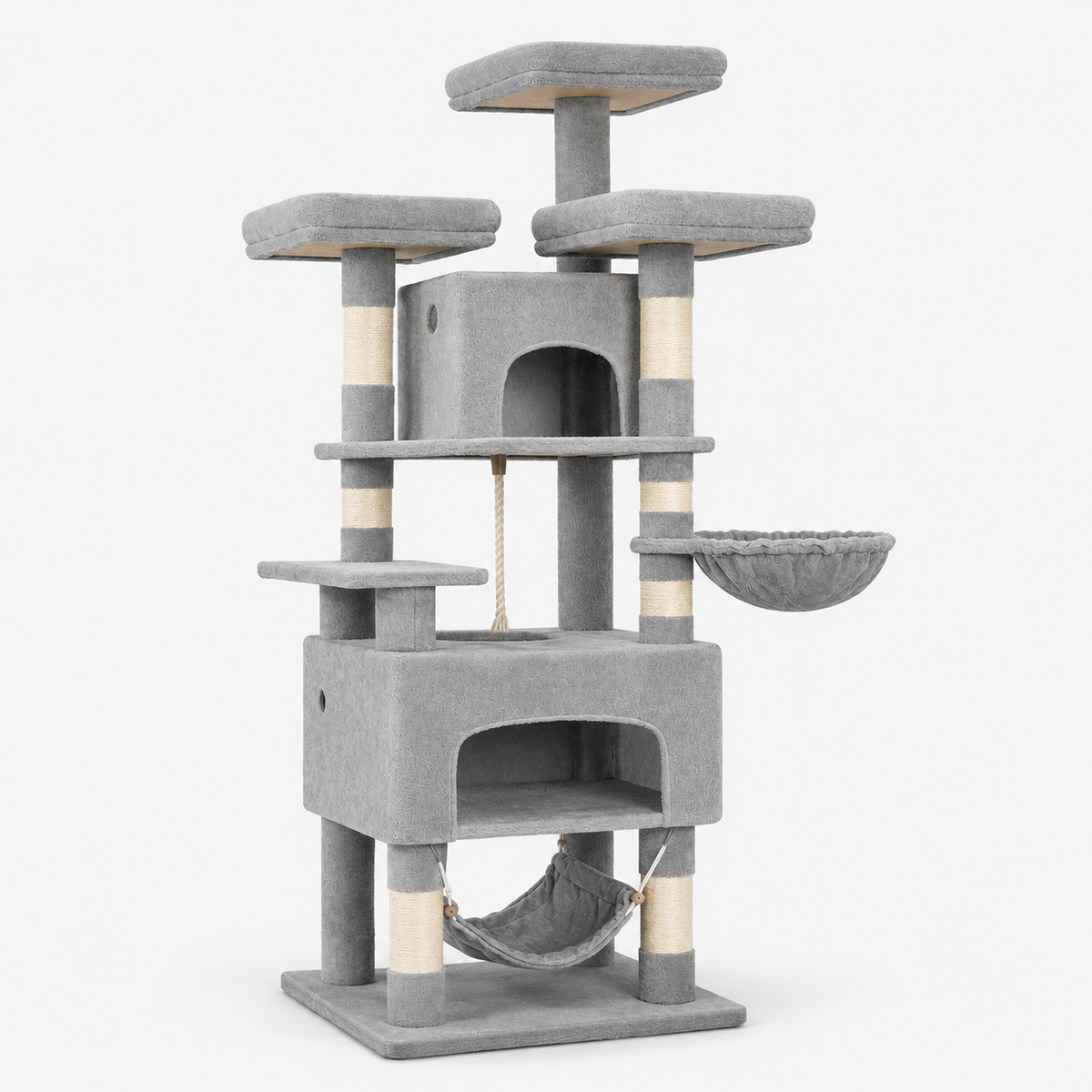 Arbre à Chat XL avec 3 Plateformes et 2 Niches