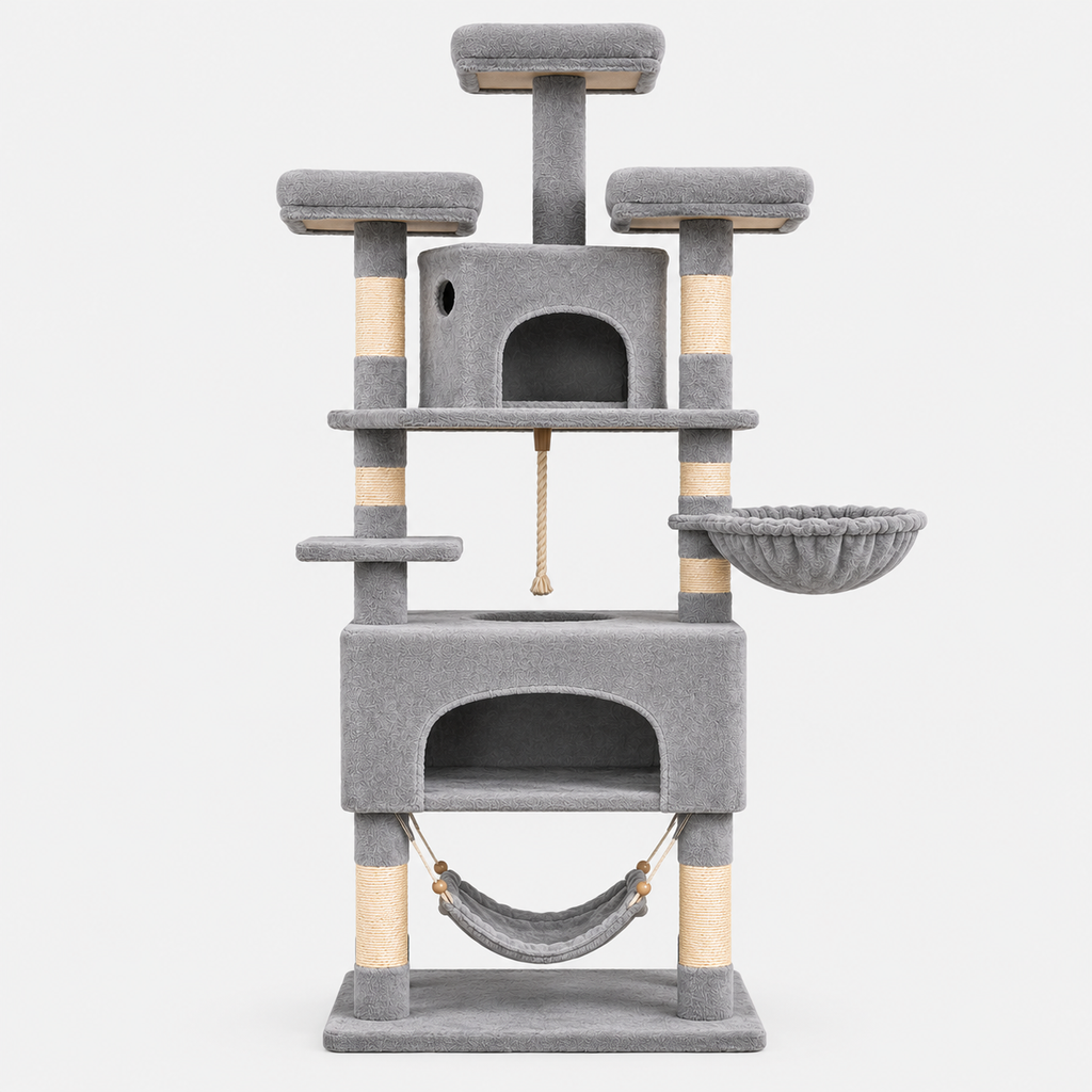 Arbre à Chat XL avec 3 Plateformes et 2 Niches