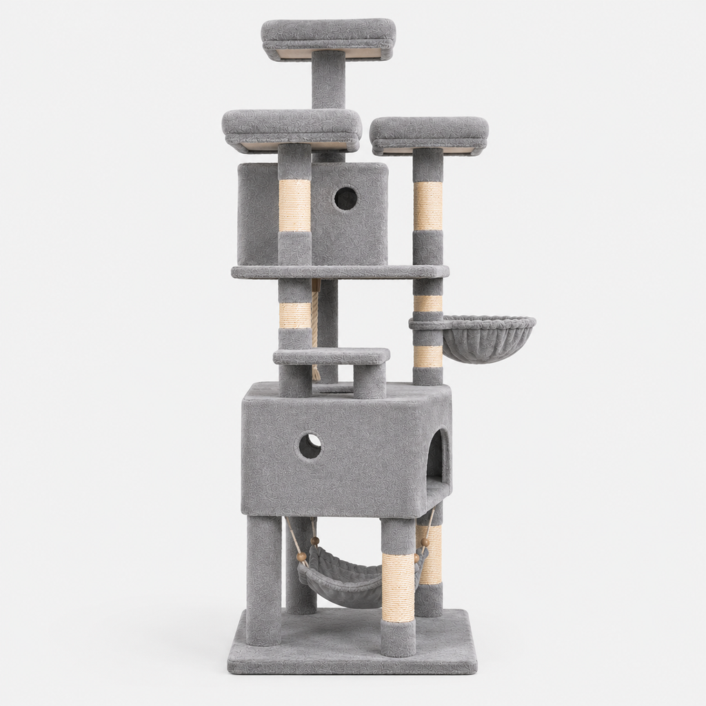 Arbre à Chat XL avec 3 Plateformes et 2 Niches