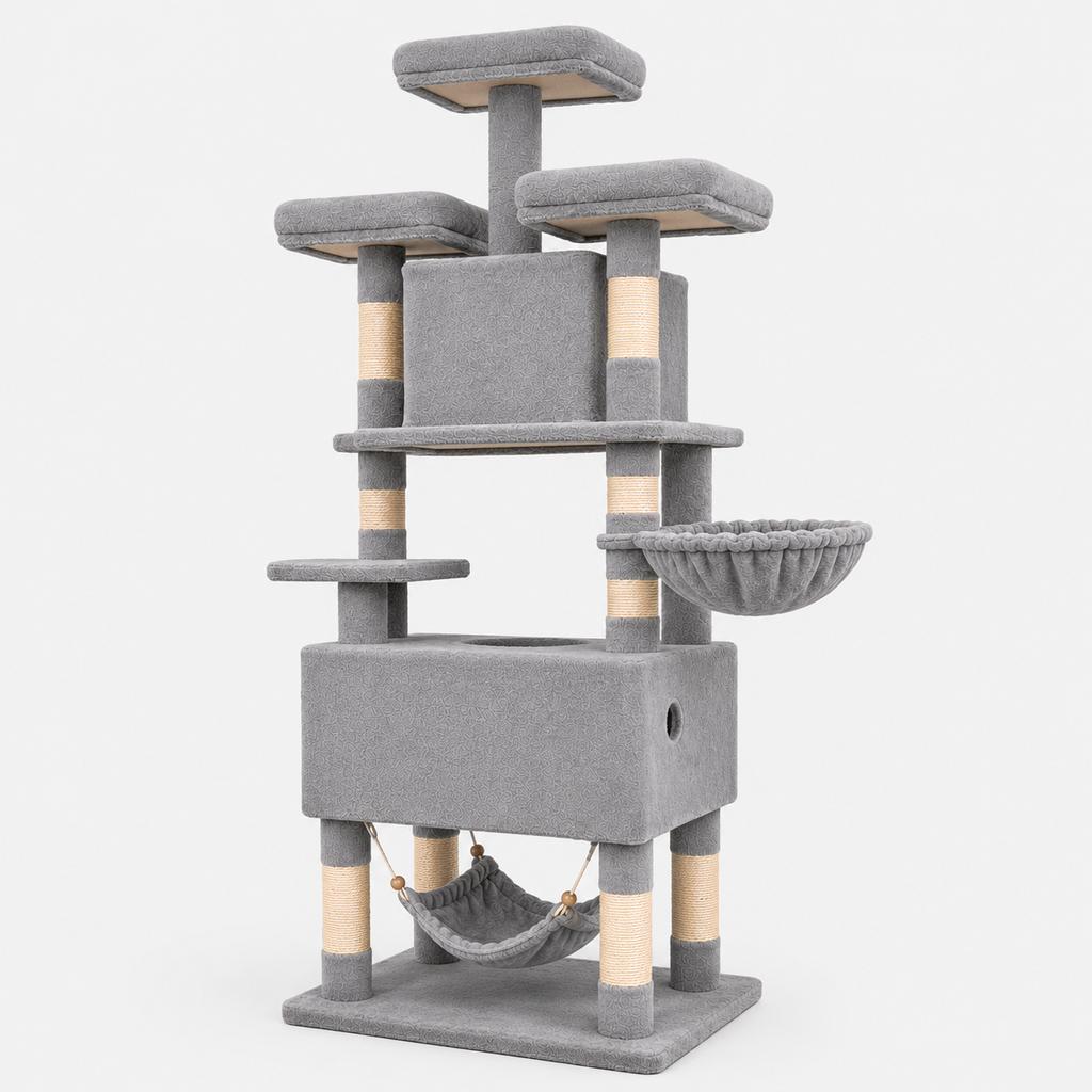 Arbre à Chat XL avec 3 Plateformes et 2 Niches
