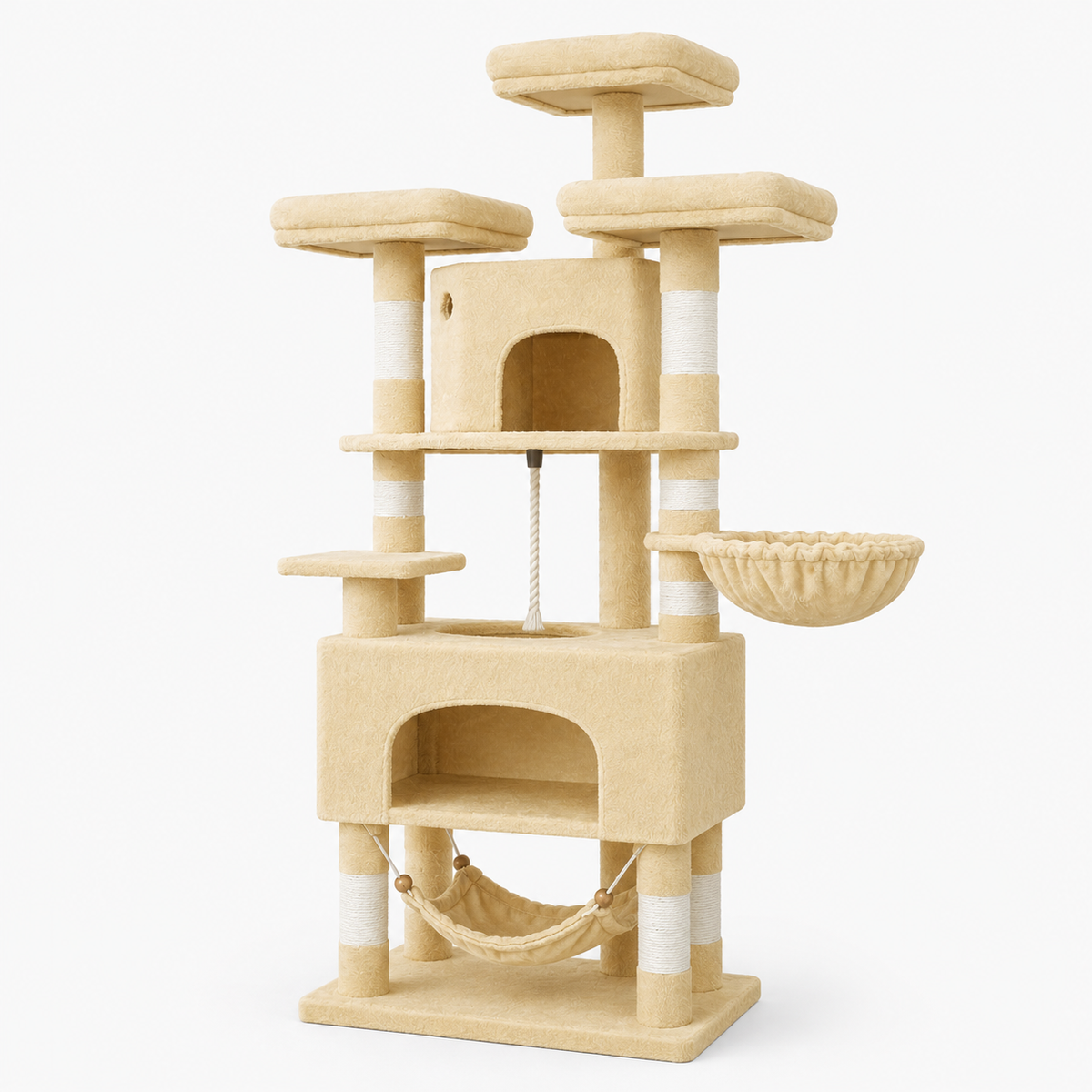 Arbre à Chat XL avec 3 Plateformes et 2 Niches