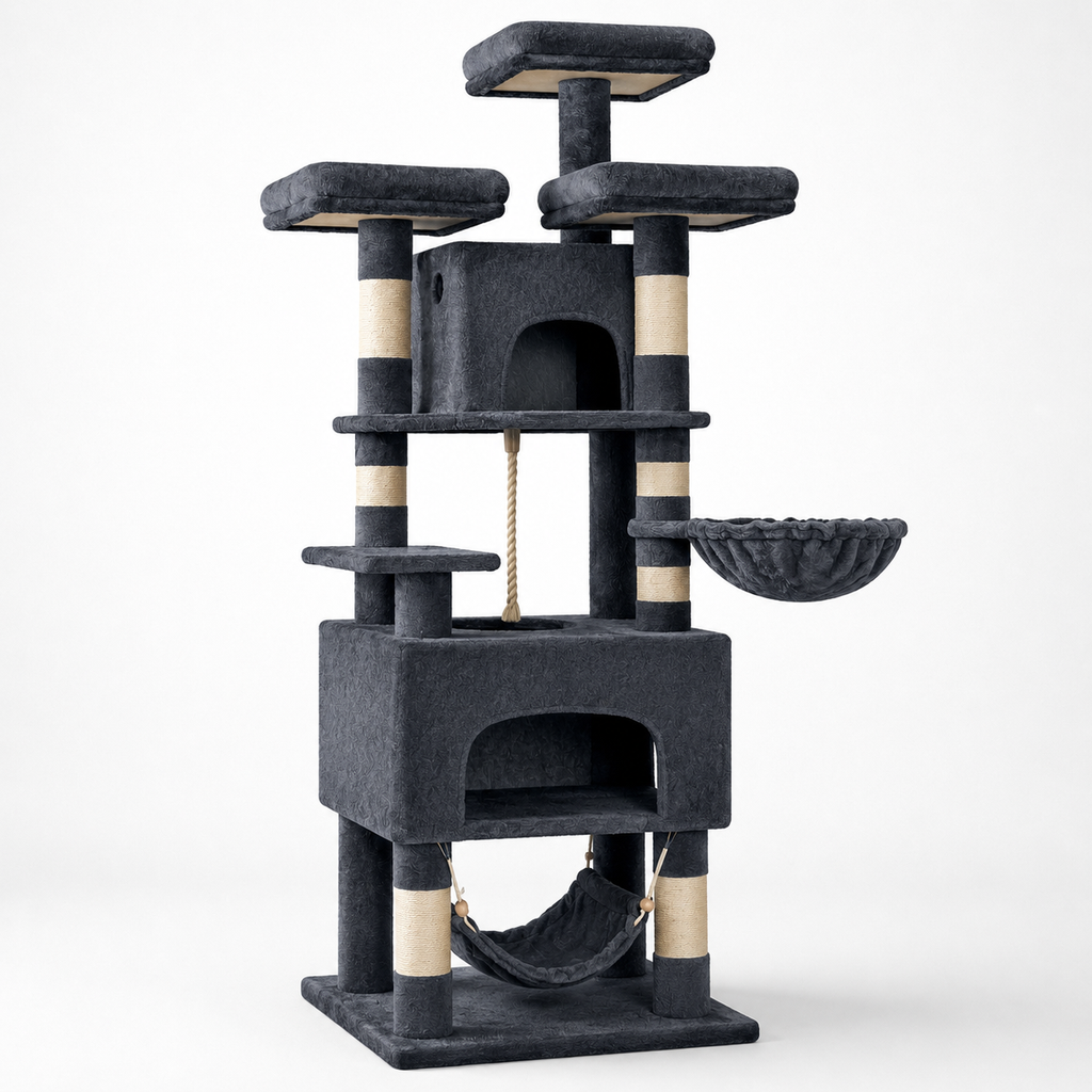 Arbre à Chat XL avec 3 Plateformes et 2 Niches