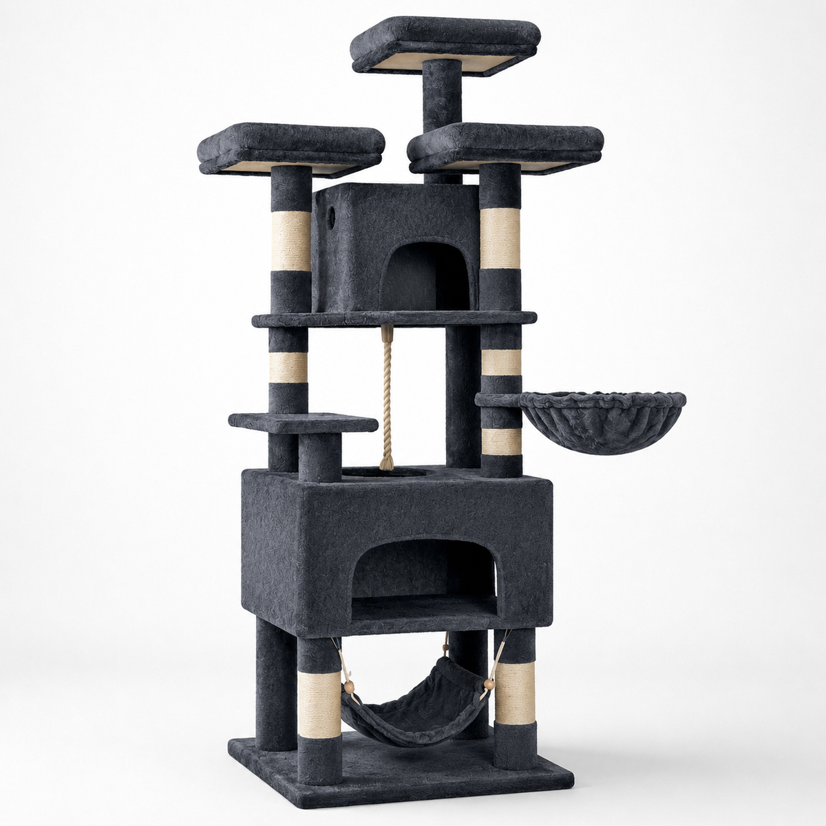 Arbre à Chat XL avec 3 Plateformes et 2 Niches