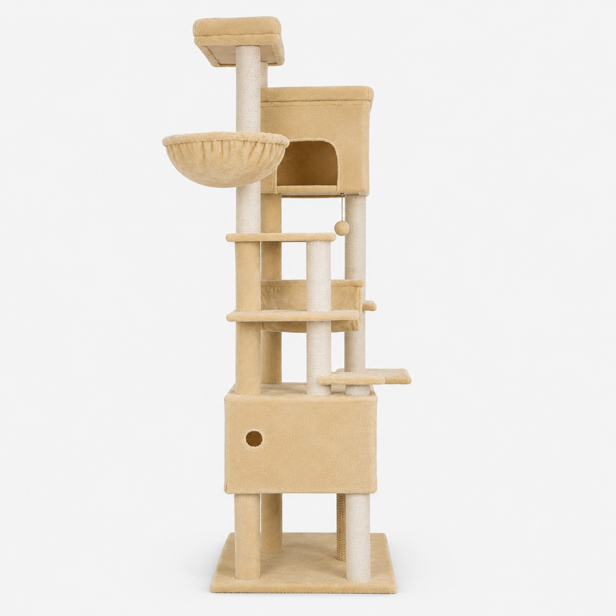 Arbre à Chat XXL Multi-Niveaux avec Doubles Niches et Hamacs