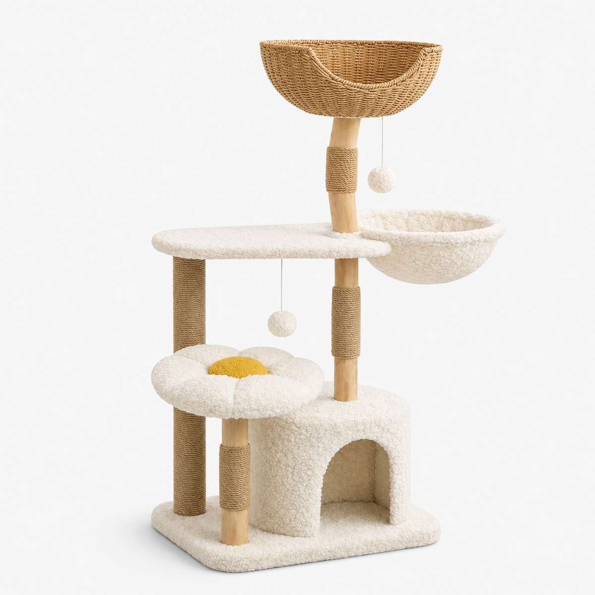 Petit Arbre à Chat de Luxe avec Niche