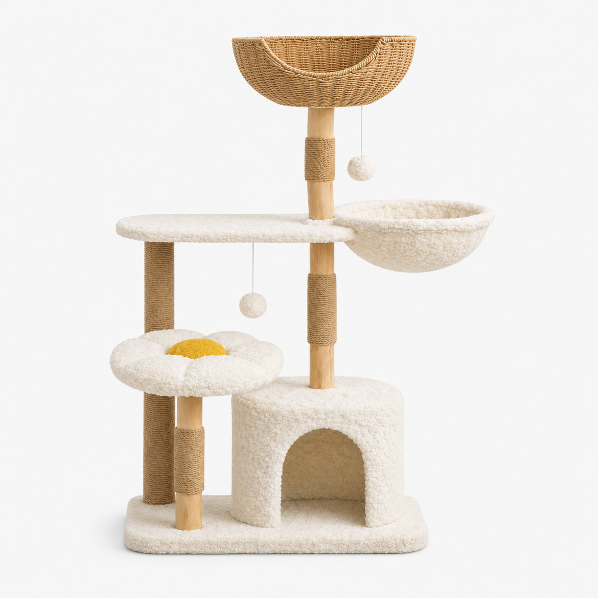 Petit Arbre à Chat de Luxe avec Niche
