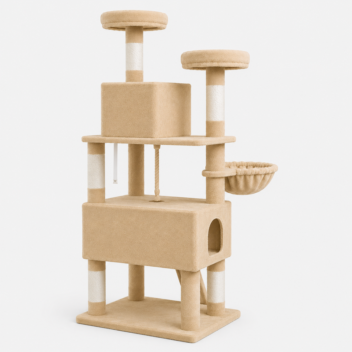Arbre à Chat XL avec Cabanes et Griffoirs