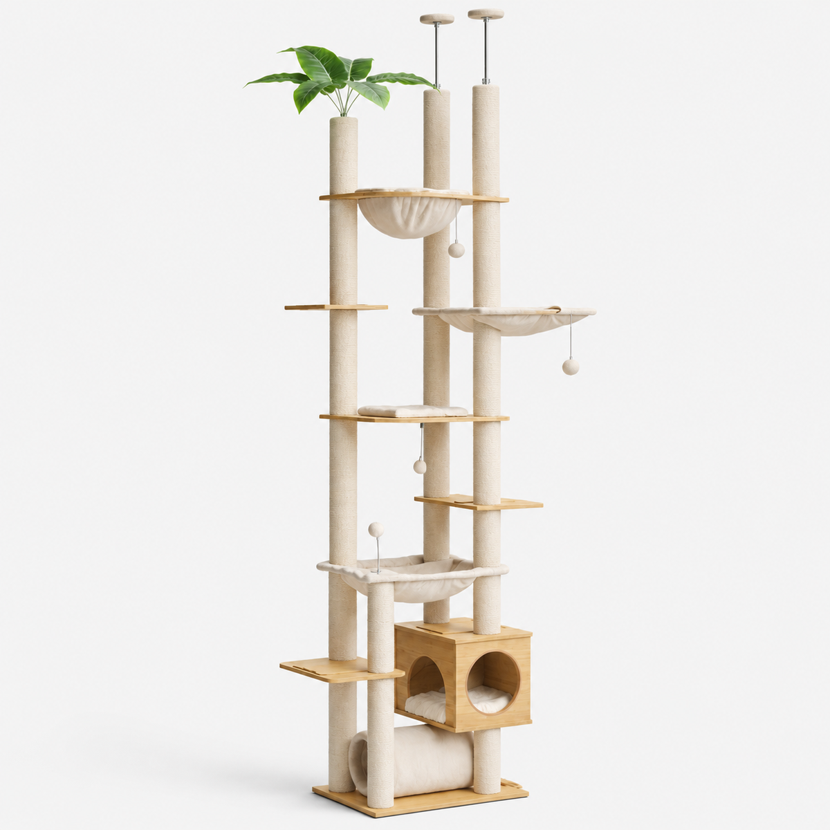 Arbre à Chat Ajustable en Sisal