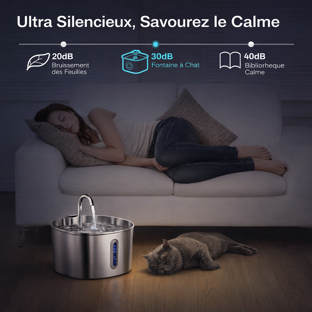 Fontaine à Eau Inox Automatique 2,2L