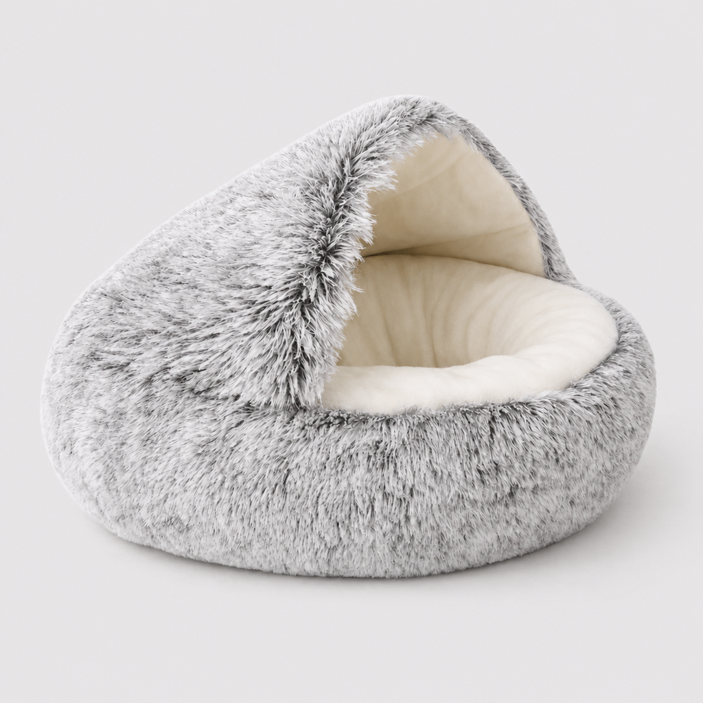 Panier Rond en Peluche pour Chat