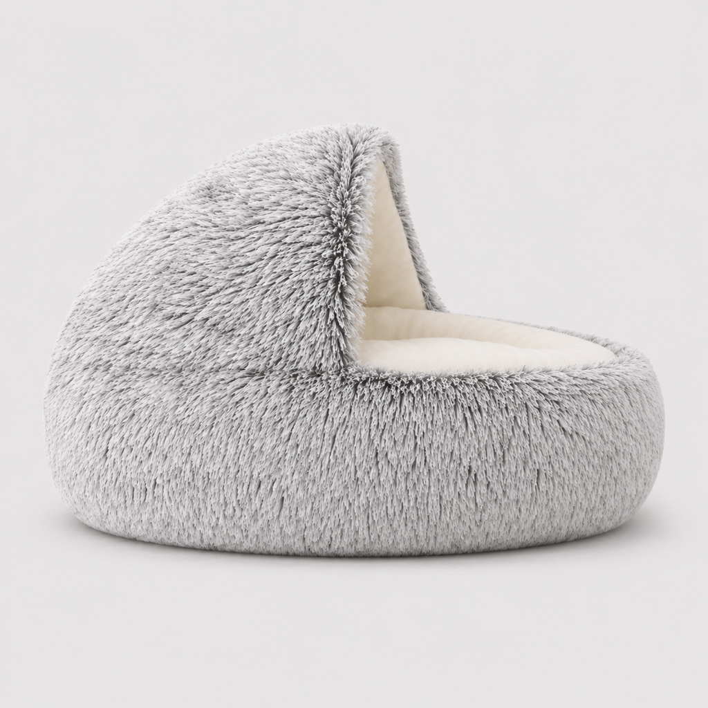 Panier Rond en Peluche pour Chat