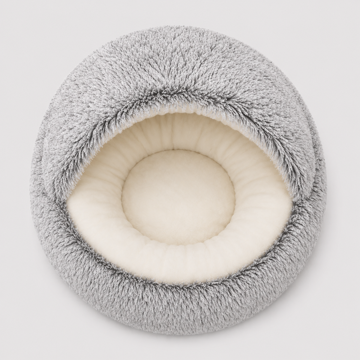 Panier Rond en Peluche pour Chat