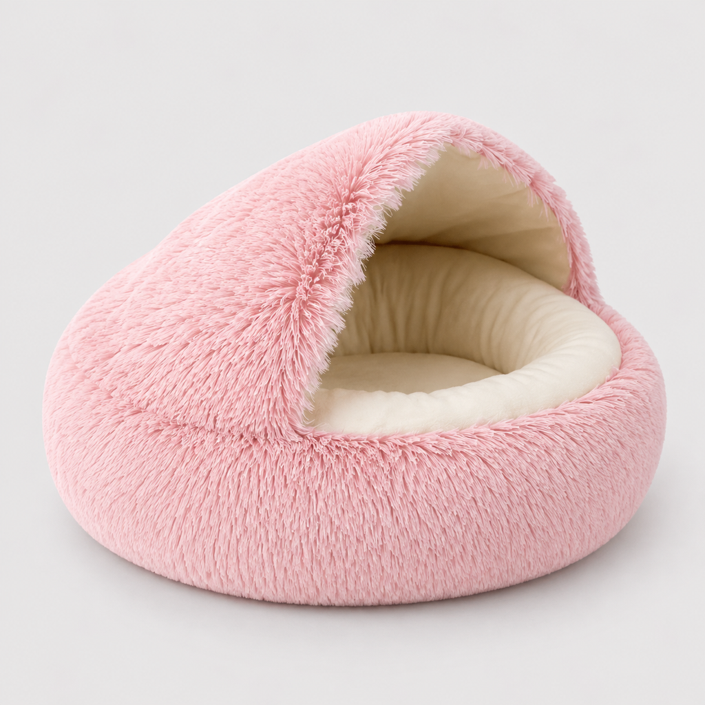 Panier Rond en Peluche pour Chat