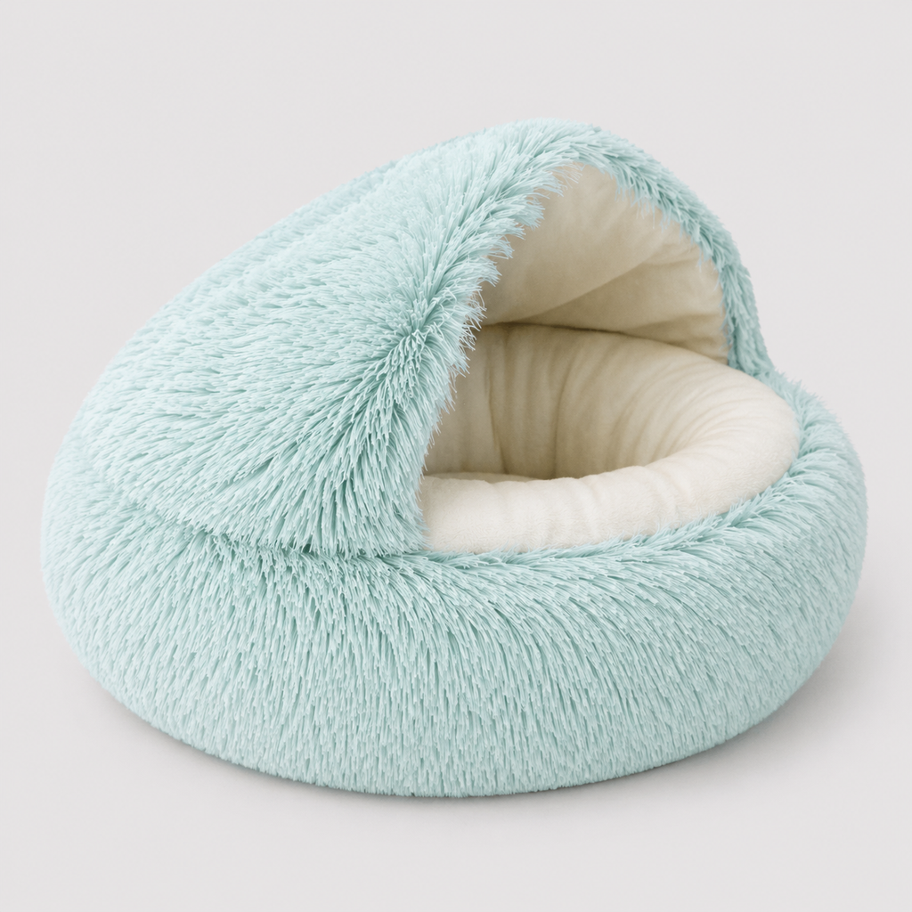 Panier Rond en Peluche pour Chat