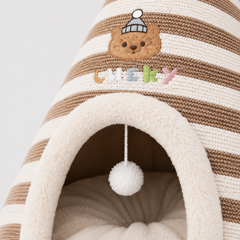 Maisonnette-Tente Chaude en Peluche pour Chat
