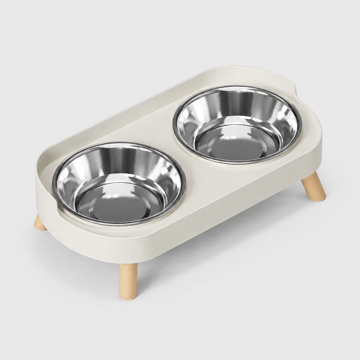 Gamelle Double Surélevée en Acier Inoxydable