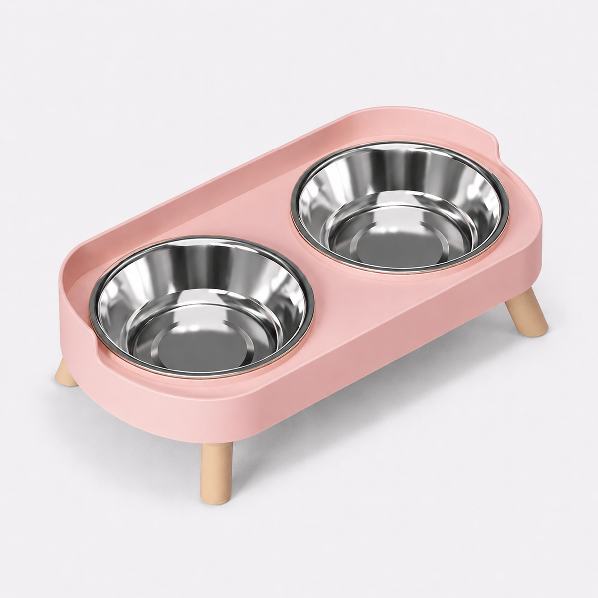 Gamelle Double Surélevée en Acier Inoxydable