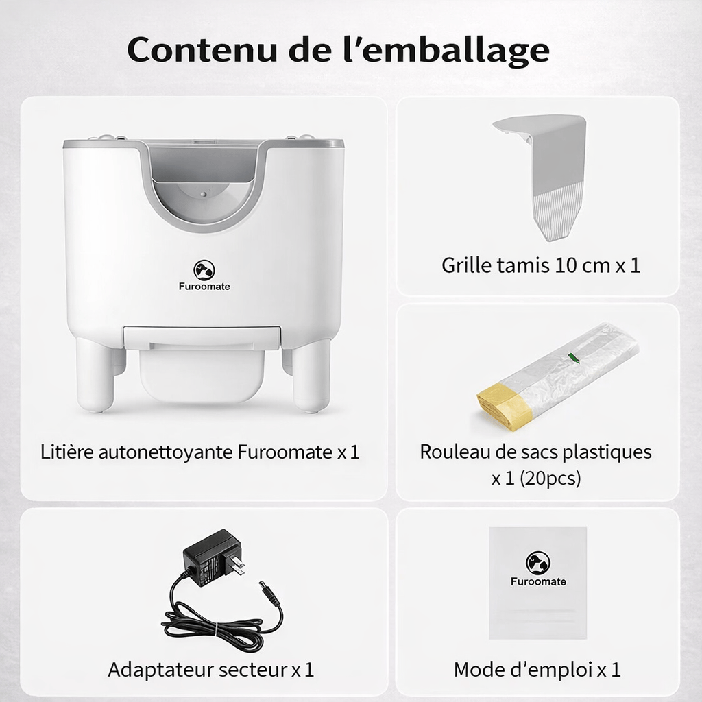 Bac à Litière Autonettoyant