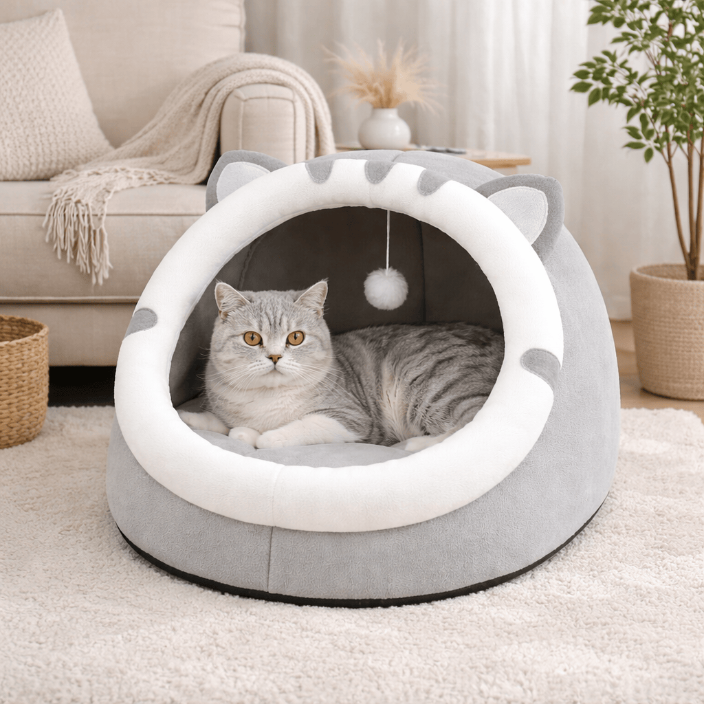 Super Lit en Forme de Grotte pour Chat