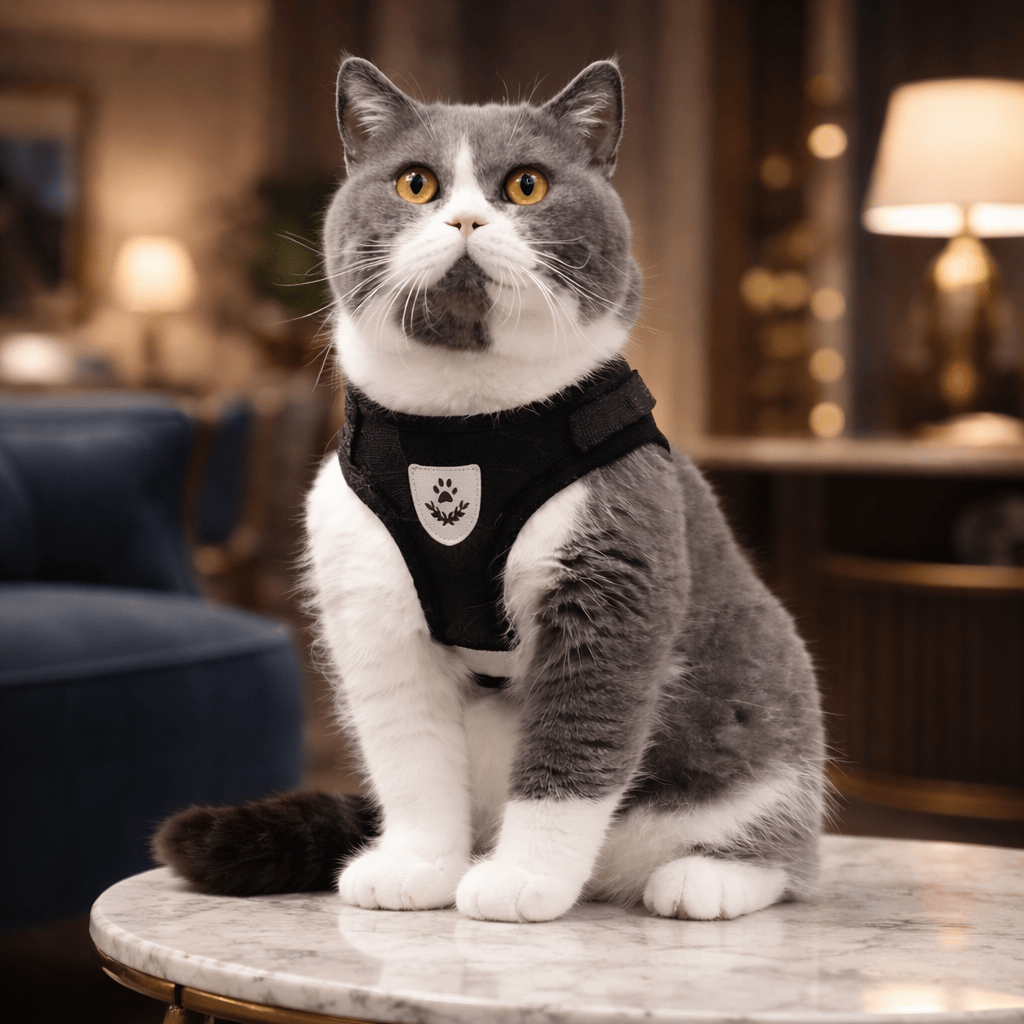 Harnais pour Chat en Maille Réfléchissante