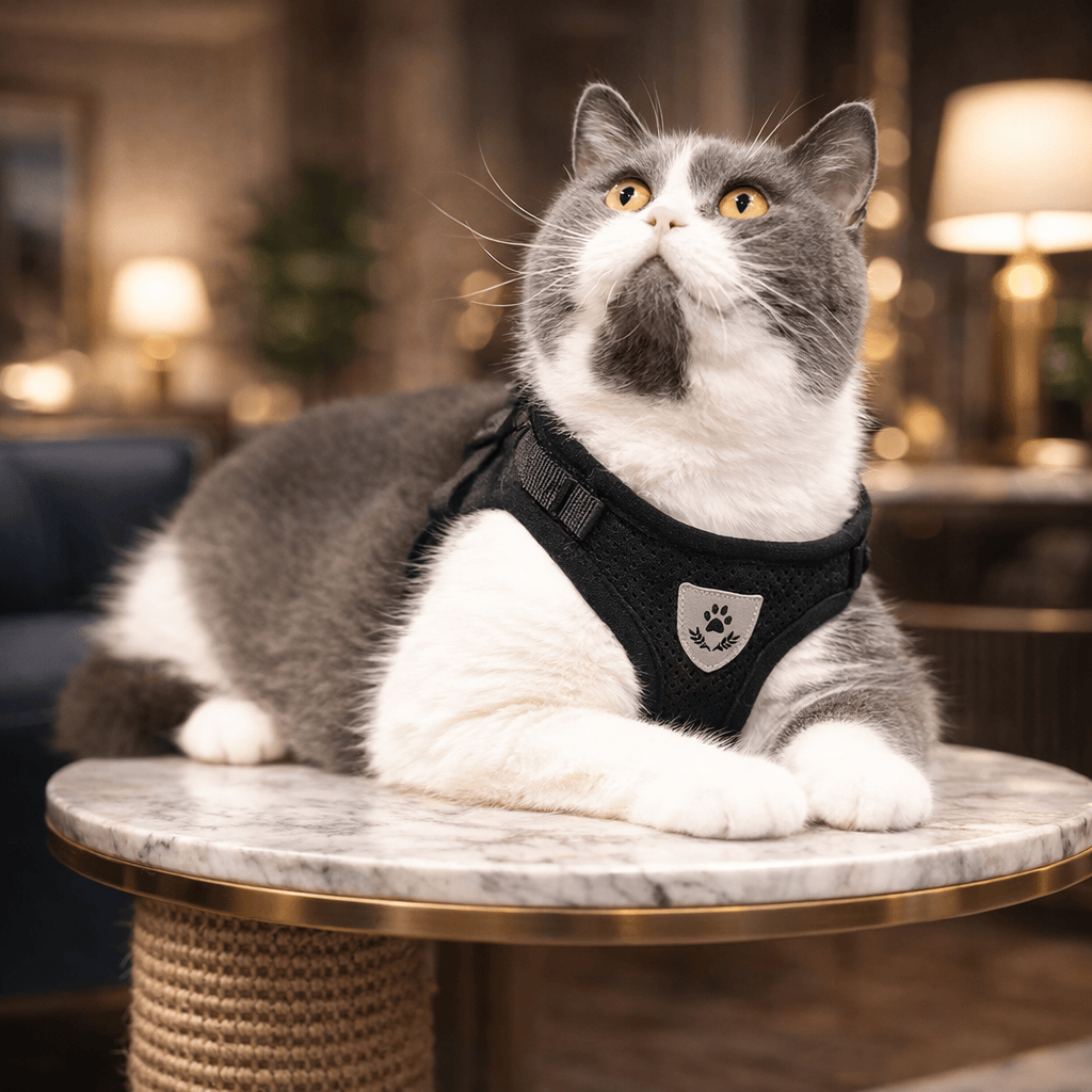 Harnais pour Chat en Maille Réfléchissante