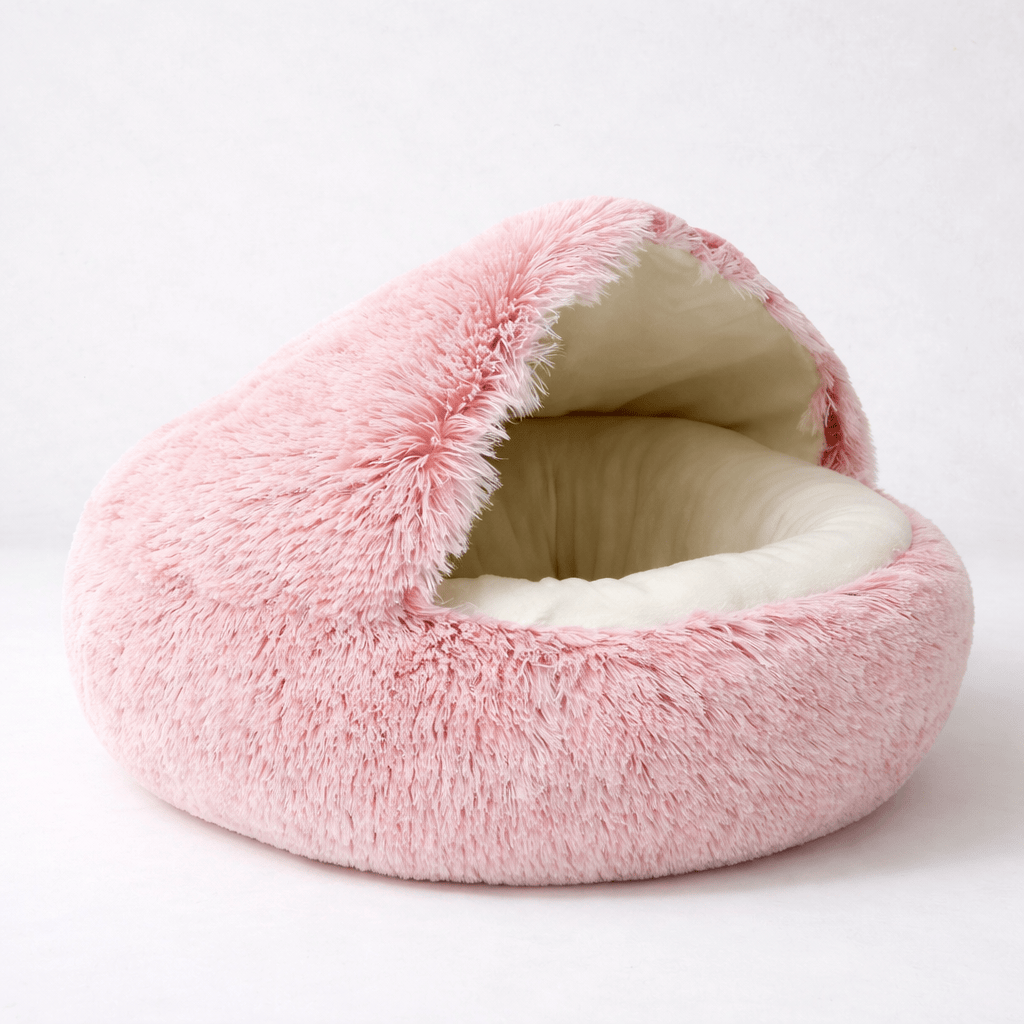 Panier Rond en Peluche pour Chat