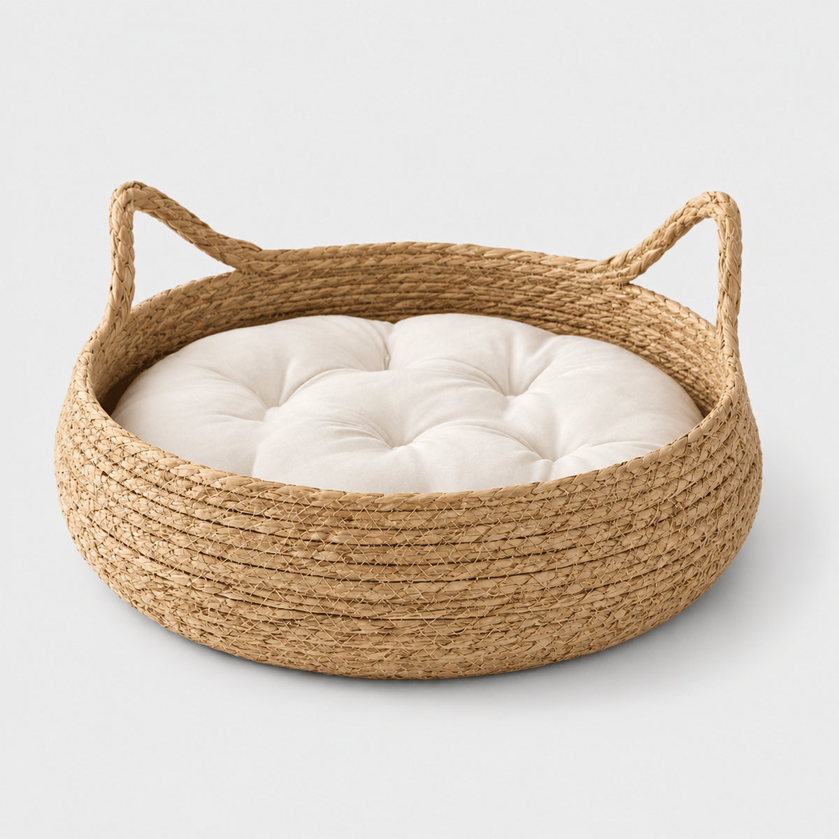 Nid pour Chat en Rotin Tressé à la Main