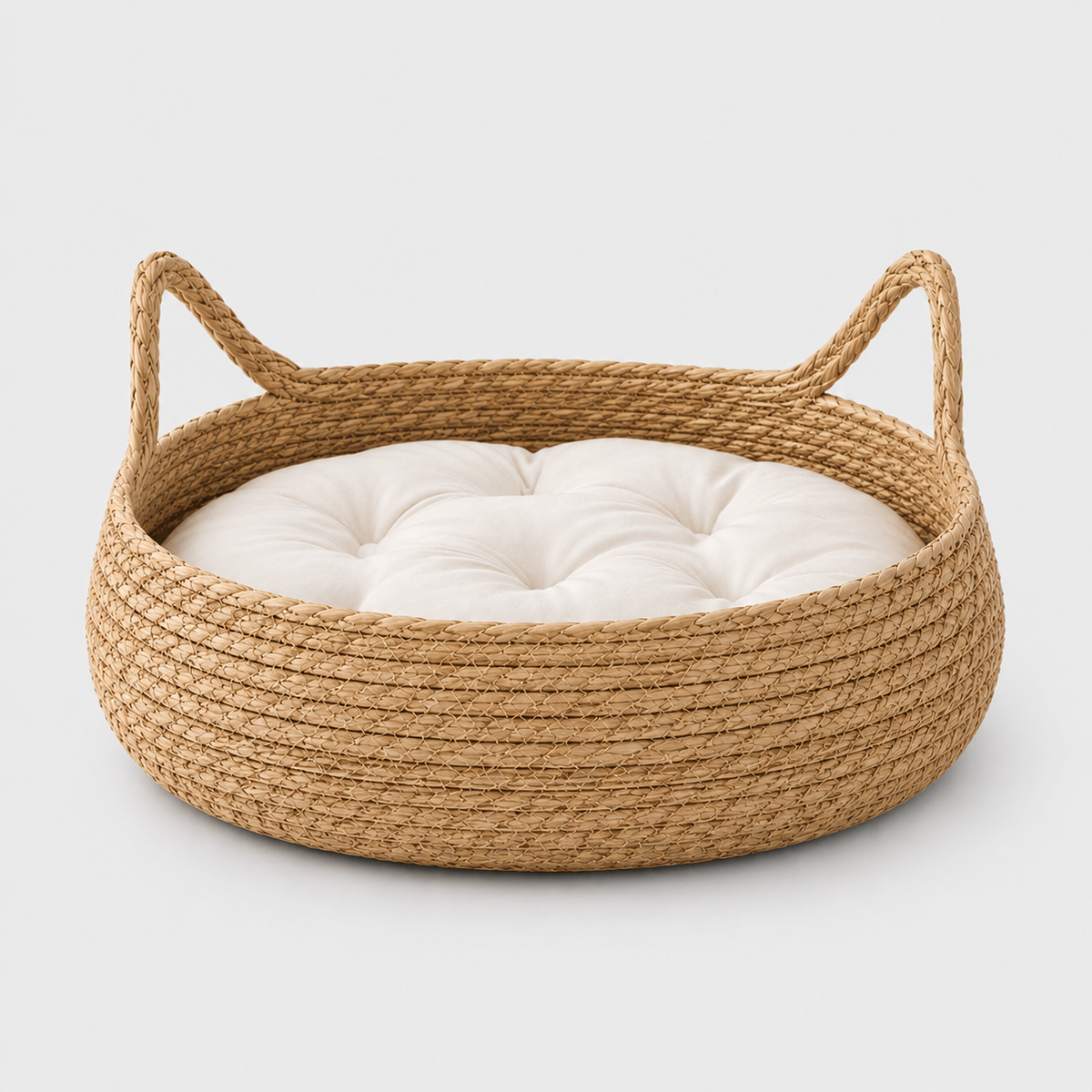 Nid pour Chat en Rotin Tressé à la Main