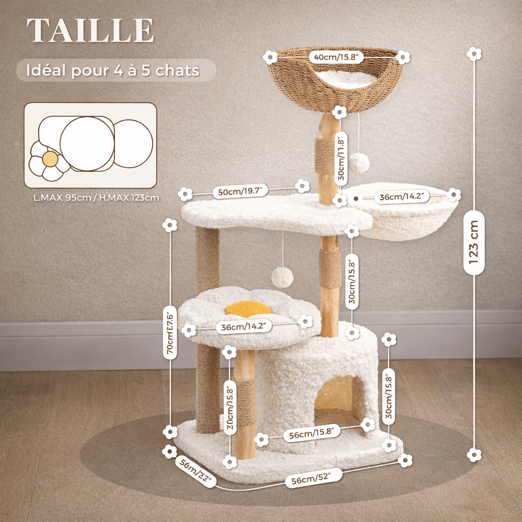 Petit Arbre à Chat de Luxe avec Niche