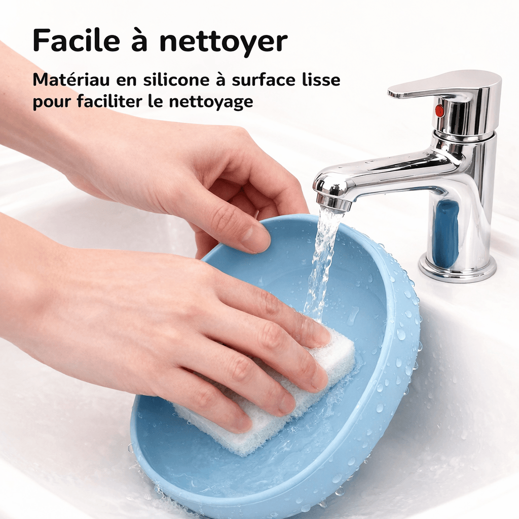 Lot de 2 Assiettes en Silicone Douces pour Chat