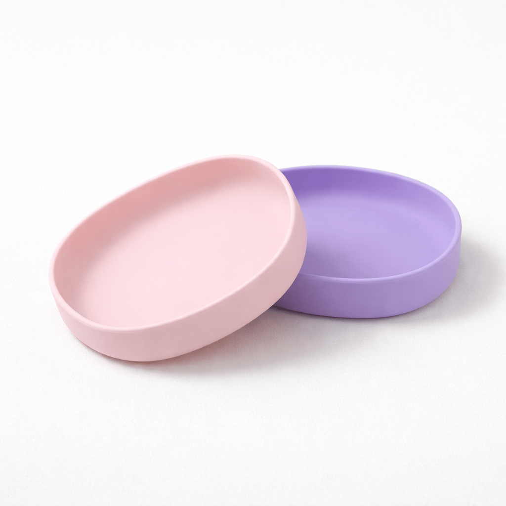 Lot de 2 Assiettes en Silicone Douces pour Chat