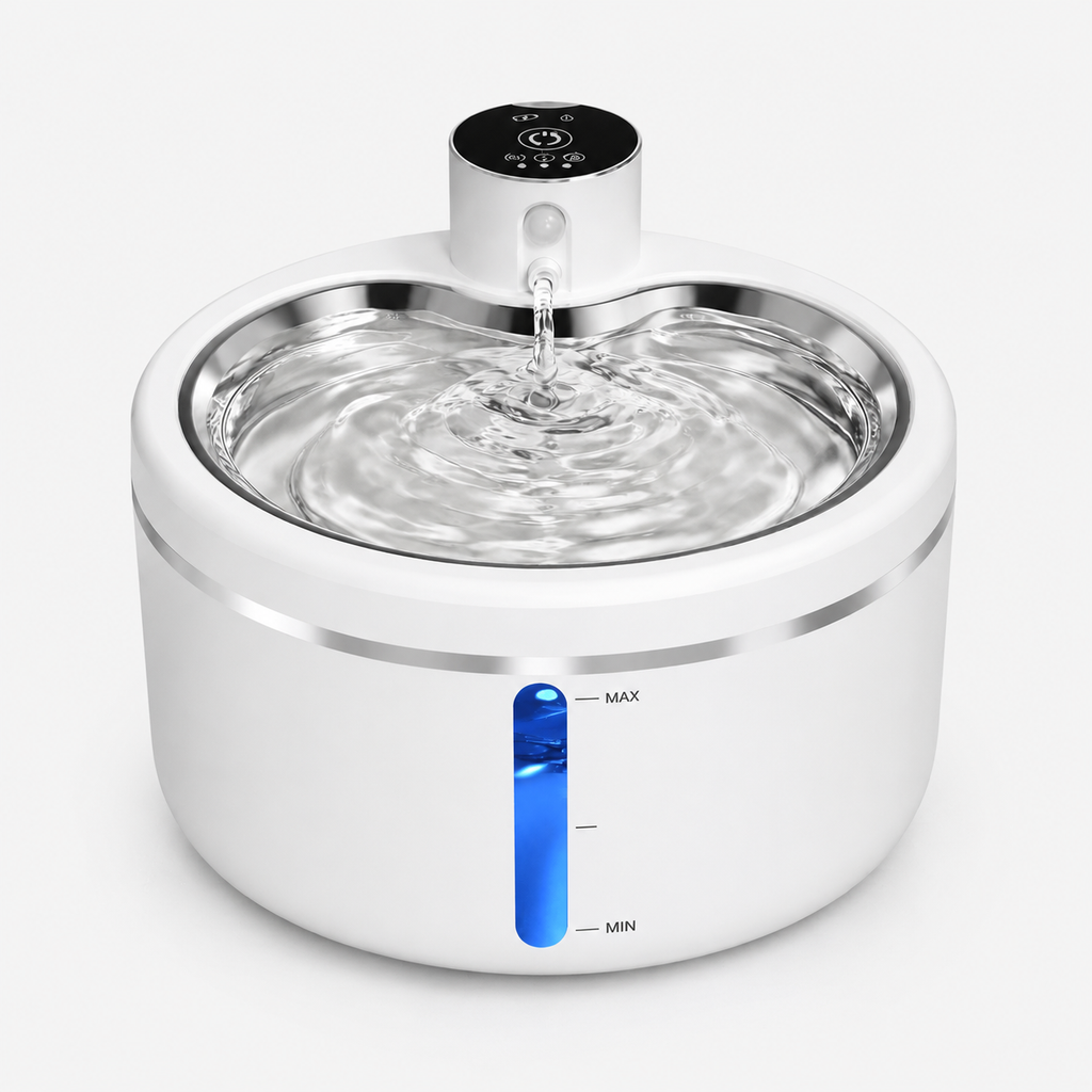 Fontaine à Eau Automatique pour Chats de 2,5 L avec Purificateur d'Eau