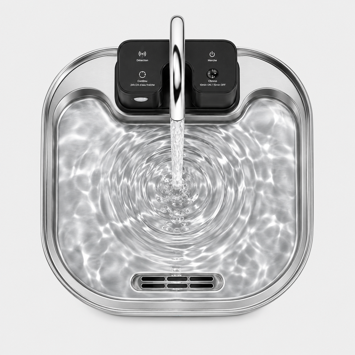Fontaine à Eau Inox Automatique Sans Fil 3L