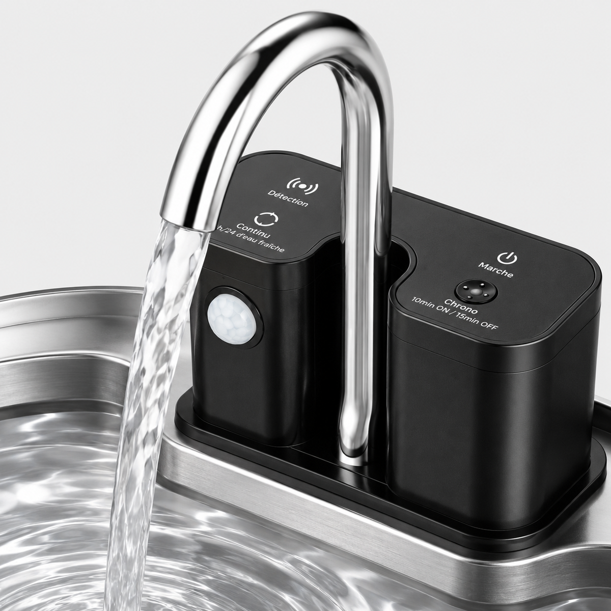 Fontaine à Eau Inox Automatique Sans Fil 3L