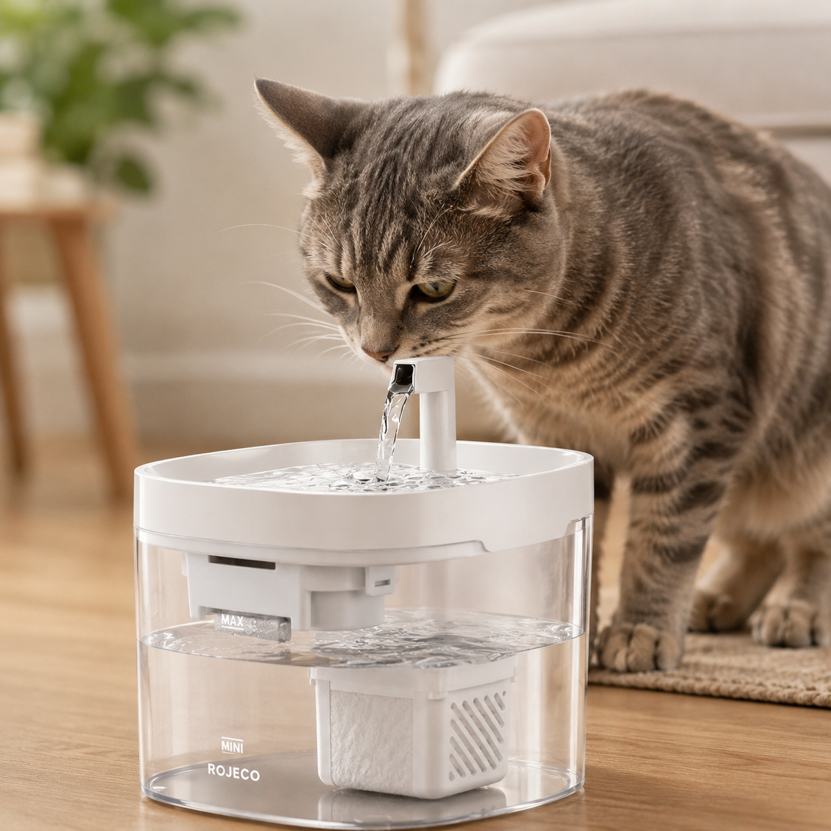 Fontaine à Eau Transparente et Intelligente 1,5L