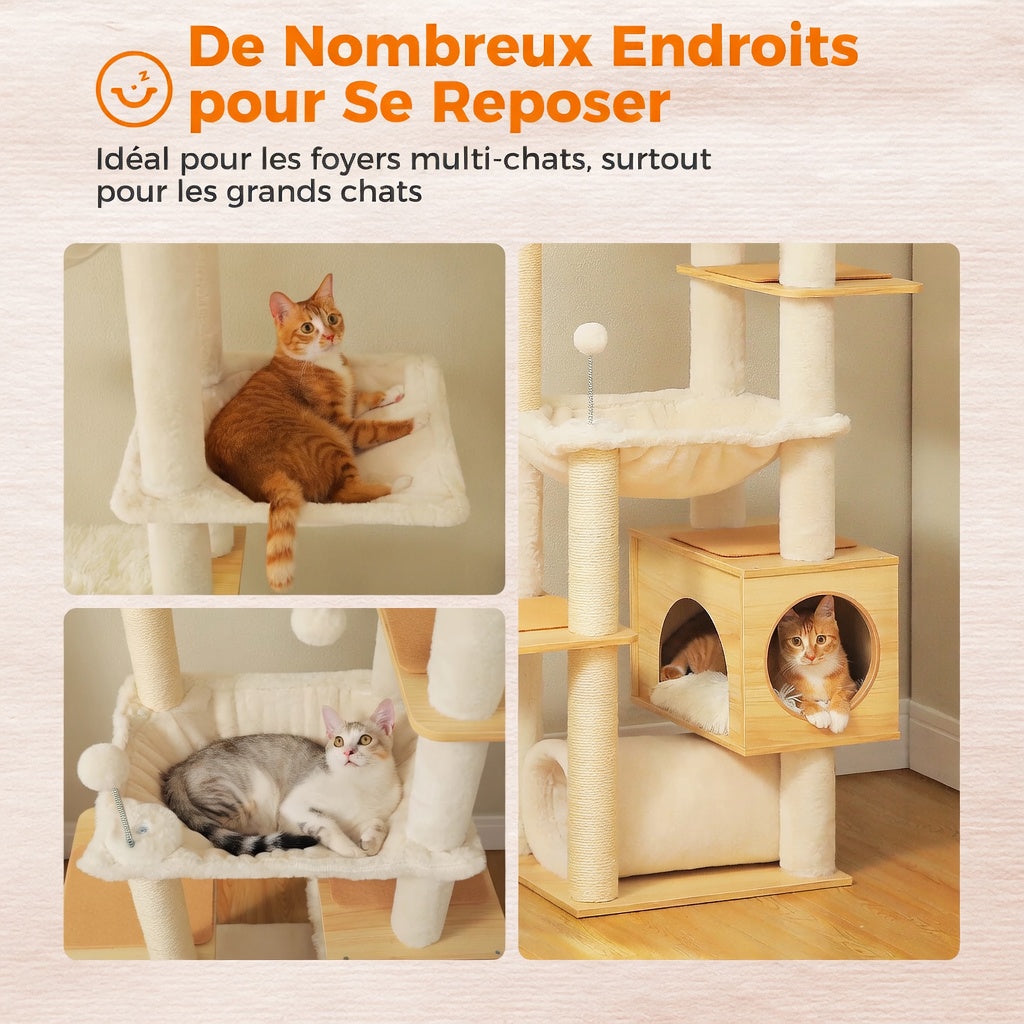 Arbre à Chat Ajustable en Sisal