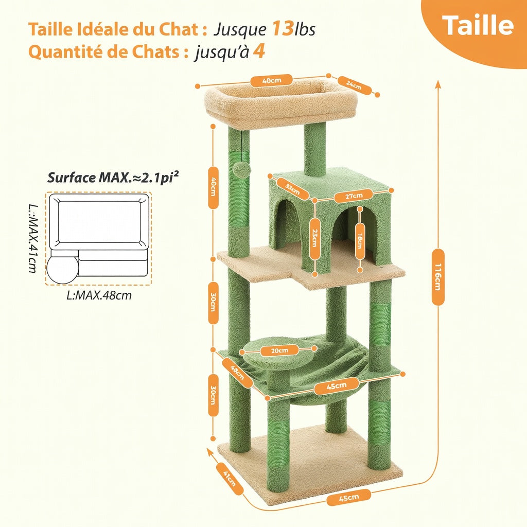 Petit Arbre à chat avec Hamac et Niche