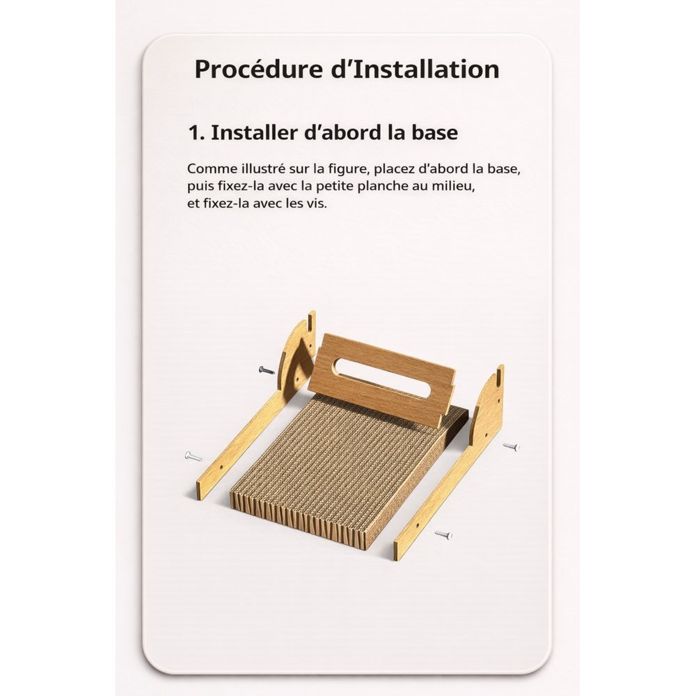 Griffoir pour Chat en Bois et Sisal