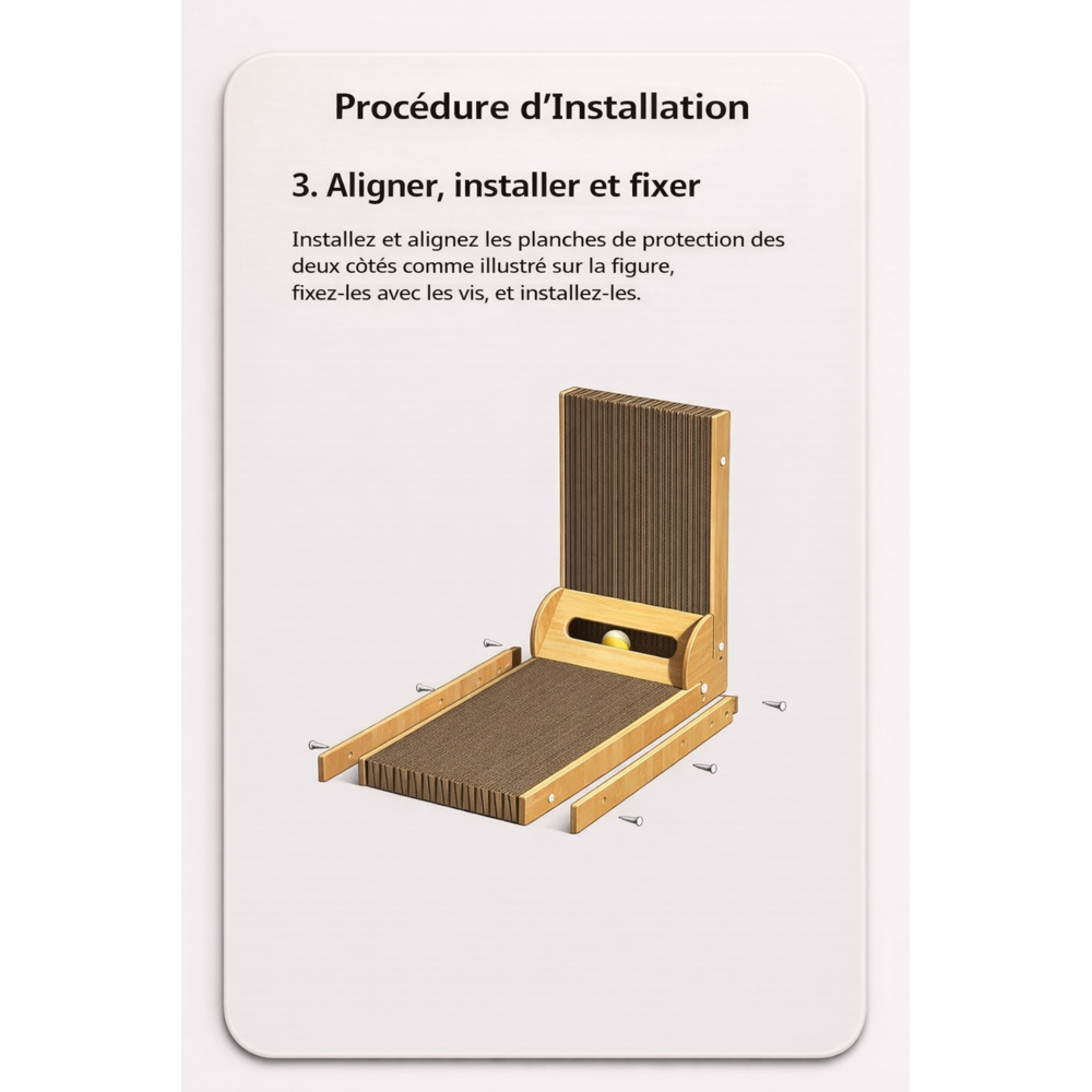 Griffoir pour Chat en Bois et Sisal