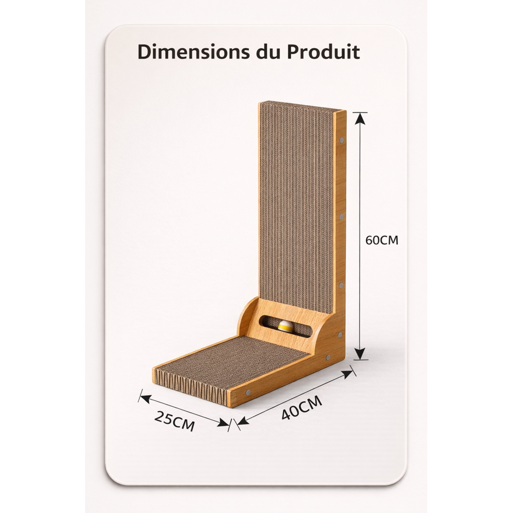 Griffoir pour Chat en Bois et Sisal